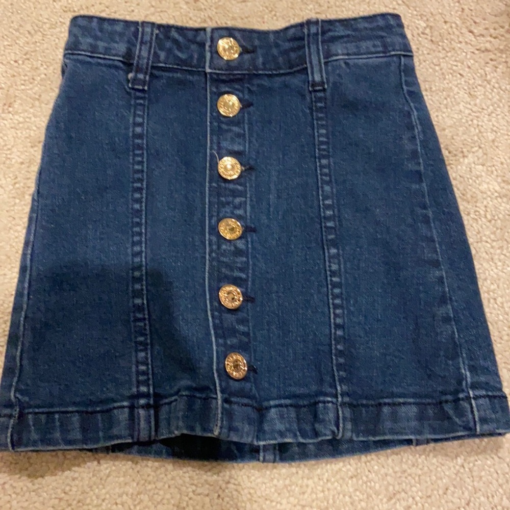 Denim jean skirt